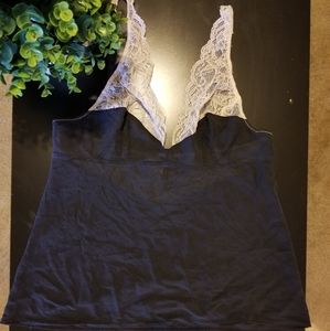 Lace and satin cami